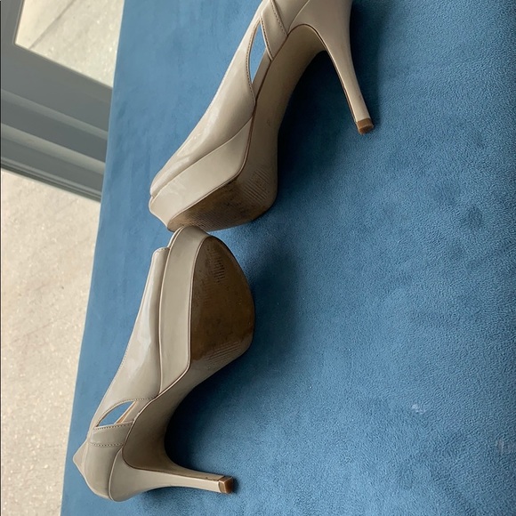 Marc Fisher Beige High Heel Open Toe Shoes - Picture 4 of 4